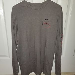 RVCA Large Gray Long Sleeved T-Shirt